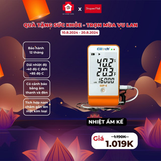 Nhiệt kế phòng, nhiệt ẩm kế chính hãng QD Home Care Nhiệt kế tích hợp 2 in 1 - GSP-6 Elitech Mỹ bảo hành 12 tháng
