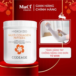 Bột Collagen thủy phân tổng hợp Codeage Hydrolyzed multi collagen 567g MaCi