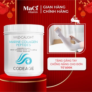 Bột Collagen Thủy phân Wild caught Marine collagen peptides Codeage Giúp đẹp da 450g
