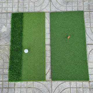 Thảm tập swing Golf 2D mini [40cm x80cm]: Đế cao su EVA 15mm, mặt cỏ green dày 15mm.