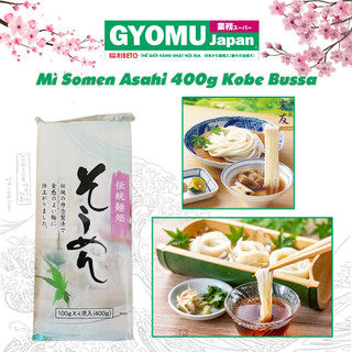 Mì Somen Asahi 400g Kobe Bussa - Hàng nội địa Nhật Bản - Gyomu Japan
