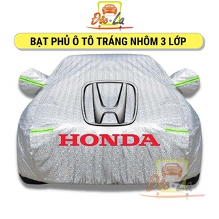 Bạt Phủ Xe Ô Tô Honda CRV, Brio, City, HRV, Accord, Civic, Jazz- Chất Liệu Bạt Tráng Nhôm 3 lớp cao cấp