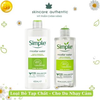 Nước tẩy trang Simple Kind to Skin Micellar Cleansing Water 200ml