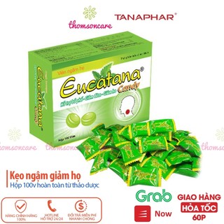 Kẹo ngậm giảm ho Eucatana, Eugica kẹo ngậm giảm ho đau họng từ thảo dược - từ tinh dầu gừng, bạc hà, quế, khuynh diệp