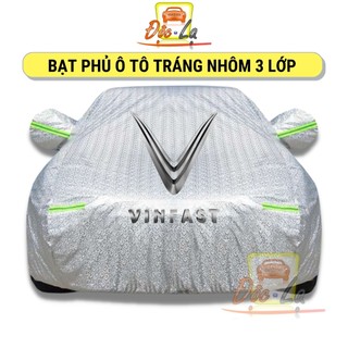Bạt Phủ Xe Ô Tô VINFAST FADIL, VF e34, VF 5,6,7,8,9, LUX A 2.0 Chất Liệu Bạt Tráng Nhôm 3 lớp, có khóa kéo cửa lái