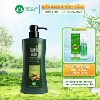 Dầu Gội Dược Liệu Nguyên Xuân Xanh Dưỡng Tóc 350ml - Tặng thêm 10% thể tích giá không đổi