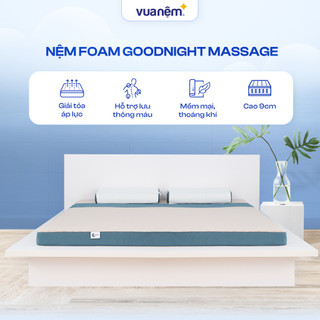 Nệm Foam Goodnight Massage Bán Chạy Số 1 Việt Nam, Cấu Trúc Lượn Sóng Duy Trì Tư Thế Nằm, Chính Hãng Vua Nệm