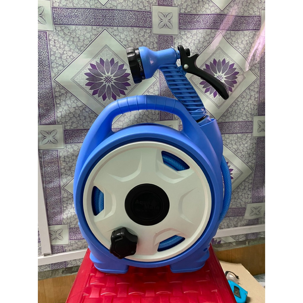 Bộ vòi xịt rửa xe tưới cây Aquamate Rulo thu cuộn ống nước tự động 7 chế độ tưới - Tổng kho kim khí 