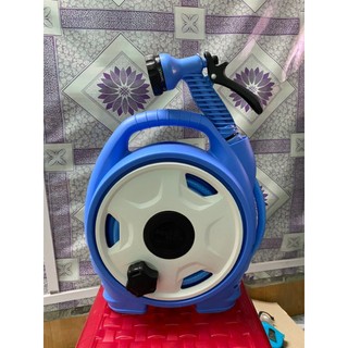 Bộ vòi xịt rửa xe tưới cây Aquamate Rulo thu cuộn ống nước tự động 7 chế độ tưới - Tổng kho kim khí điện nước