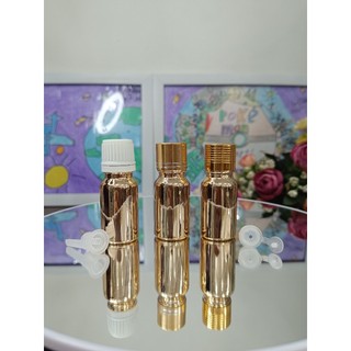 Chai thủy tinh 5ml 10ml xi vàng nắp vặn + hãm có chặn