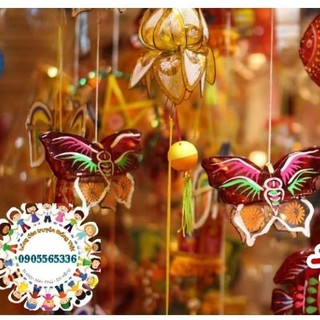[Mini 10cm] Lồng đèn truyền thống giấy bóng kiếng mini 10cm -Lồng đèn truyền thống mini -Lồng đèn Trung Thu truyền thống