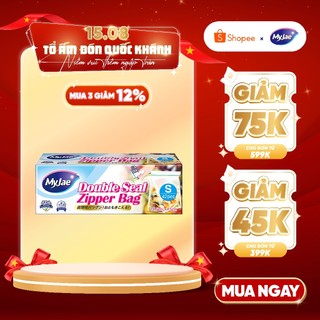 Túi zip đựng thực phẩm hai đường kéo PE MyJae, đáy đứng trong suốt, bảo quản thực phẩm