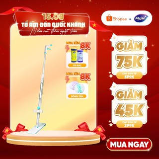 Cây lau nhà tự vắt thông minh MyJae, phun sương xoay 360 độ sàn sạch nhanh khô sợi Microfiber