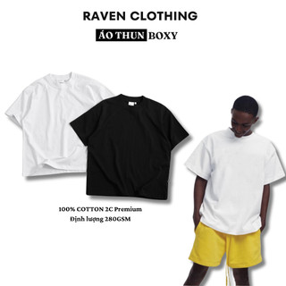 Áo Thun BOXY Basic RAVEN chất vải 100% Cotton  Premium 280 GSM dày dặn