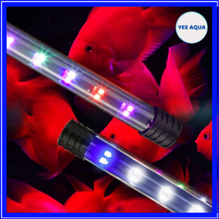 Đèn LED Đôi T4 Nhiều Màu Kích Thước 20-120cm, Mắt LED 2835 RGB, Giúp lên màu cá,cây thủy sinh cho bể ,hồ cá