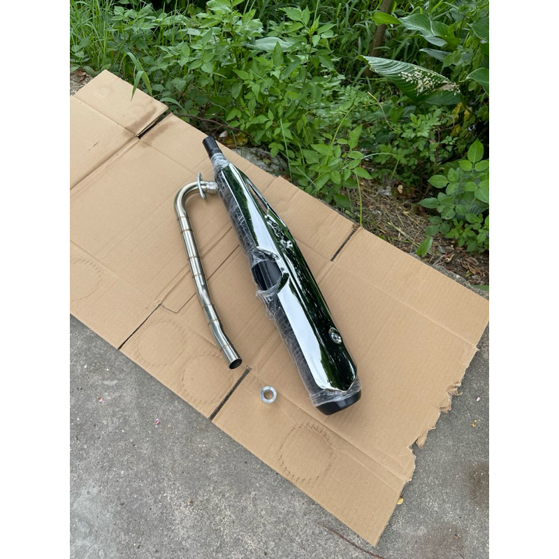 Pô Wave 110 Nhồi Bông Đít Đen Kèm Tiêu Lắp Như Zin Cho xe Wave 50,100,110.