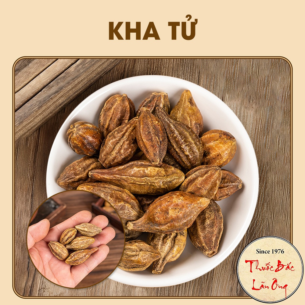 Quả kha tử khô 500g, trái kha tử, hạt to, dùng ngâm mật ong, nấu siro, ngậm ho, tiêu đờm - Lãn Ông