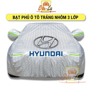 Bạt Phủ Xe Ô Tô Hyundai I10, I20, I30, Accent, Santafe, Tucson, Kona, Getz, Avante, Elantra, Sonata 3 lớp cao cấp