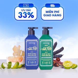 Combo 2 chai dầu gội thảo dược NAM NUNG bản kiềm dầu và bản thường dung tích 500ml