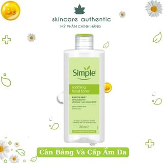 Nước hoa hồng Simple Kind to Skin Soothing Facial Toner 200ml