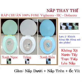 Nắp Bàn Cầu, Màu Xanh Ngọc, Màu Xanh Biển, Màu Trắng