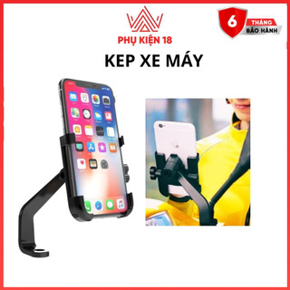 Giá Đỡ - Kẹp Điện Thoại Gắn Xe Máy Inox C2 Chắc Chắn, Chống Rung, Chống Cướp Giật