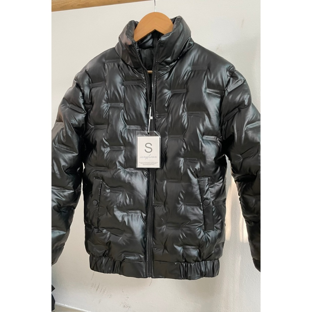 Áo khoác áo phao nam chất liệu da bóng cao cấp trần bông ấm áp năng động