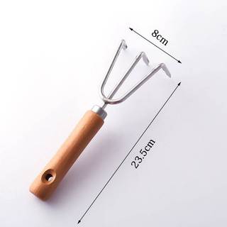 Cào xới đất đầu inox loại lớn dùng xới xáo đất vệ sinh đất khỏi rễ cây trộn giá thể