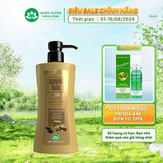 Dầu gội dược liệu Nguyên Xuân Bồng bềnh 350ml - Dành cho tóc dầu bết - Tặng thêm 10% thể tích giá không đổi