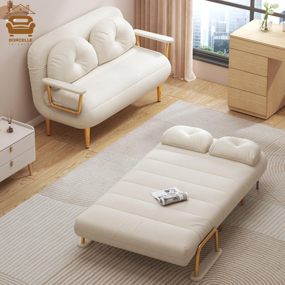 Giường sofa gấp gọn 2 trong 1 khung thép chắc chắn,Ghế sofa giường đa năng chẩt liệu Vải nhung cao cấp Hiện Đại | BigBuy360 - bigbuy360.vn