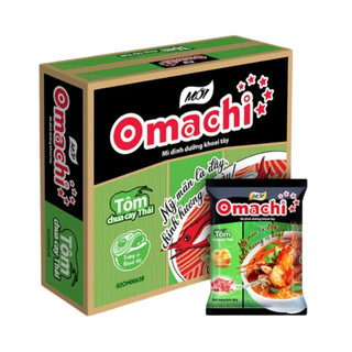 Mì Khoai Tây Omachi Tôm Chua Cay Thái 5 Sao Thùng 30 Gói x 80g