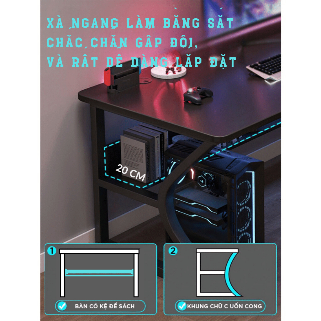 Bàn Bo 4 góc,Chân Chữ K cong Gỗ MDF 15mm – Chân Sắt Sơn Tĩnh Điện – Đầy Đủ Size | BigBuy360 - bigbuy360.vn