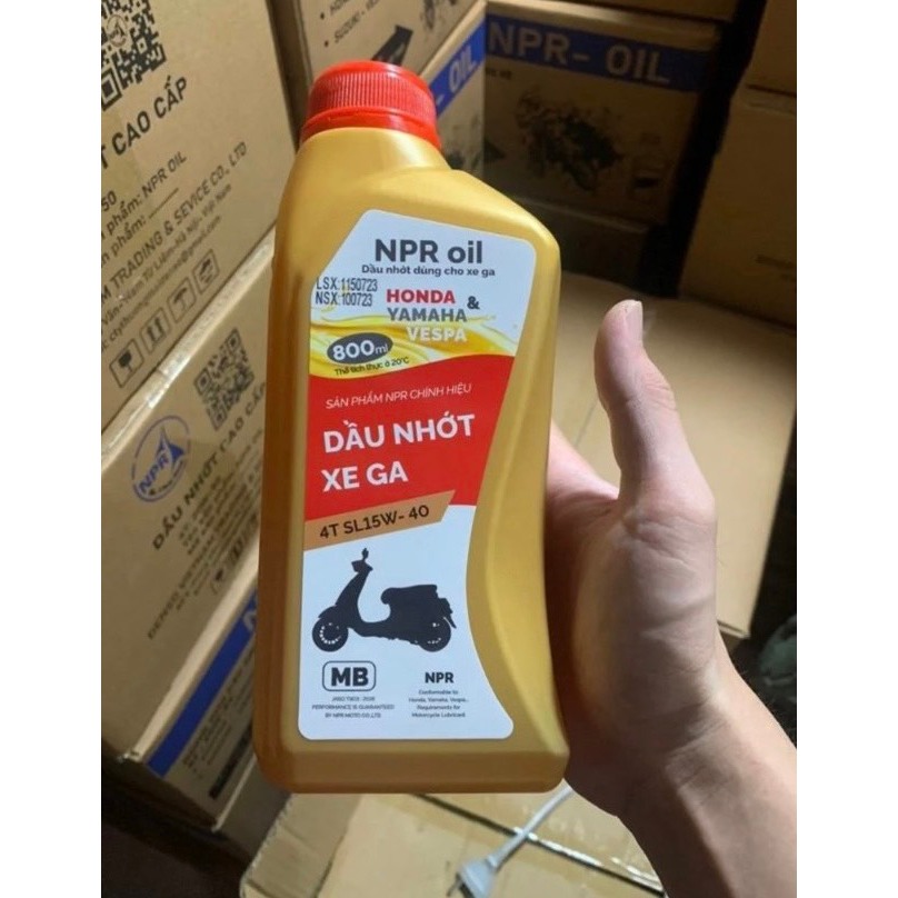 Dầu Nhớt Xe Số, Xe Tay Ga Hàng Chất Lượng Cao NPR OIL 800ml