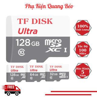 [ Bảo Hành 5 Năm Lỗi 1 Đổi 1 ] Thẻ Nhớ 128GB /64GB 32GB TF Disk Ultra Chuyên Camera, Loa Đài, Class 10, Tốc Độ 100Mb/s