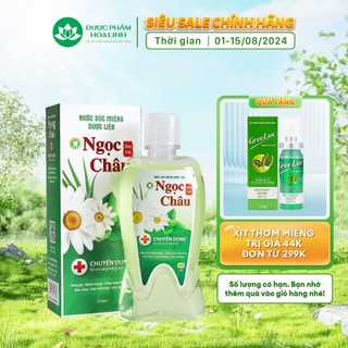 Nước súc miệng dược liệu Ngọc Châu 125ml - Ngăn nhiệt miệng, diệt khuẩn, giữ hơi thở thơm mát