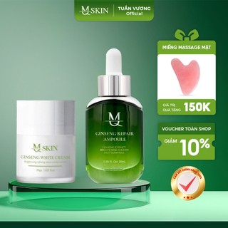 Combo serum căng bóng + kem face nhân sâm x2 - hàng chính hãng