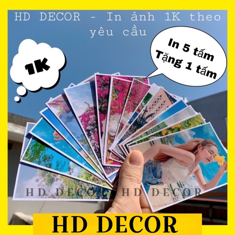 In ảnh 6x9 1k/tấm ép plastic In 5 tấm tặng 1 tấm , In theo yêu cầu từ 10 ảnh trở lên