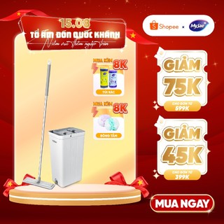 Cây lau nhà tự vắt thông minh xoay 360 độ MyJae kèm thùng 2 ngăn sàn nhà sạch nhanh khô thoáng