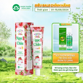 Kem đánh răng dược liệu Ngọc Châu Trẻ Em hương dâu (2 - 6 tuổi)