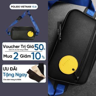 Túi đeo chéo nam Polido chất liệu cao cấp kiểu dáng basic nhỏ gọn thời trang nam