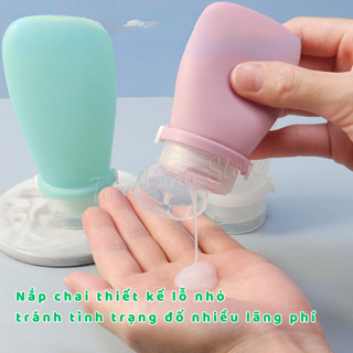 Chiết mỹ phẩm du lịch,Chai chiết silicone, chiết mỹ phẩm du lịch, chai đựng dầu gội, sữa tắm, chống rò rỉ, tiện lợi khi