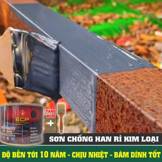 Sơn Chống Rỉ Sét Kim Loại ECP Lazenta 600ml - Sơn Cửa Sắt Thép, Mái Tôn, Cổng, Gầm Xe