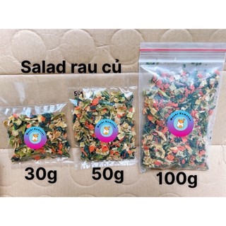 Rau củ sấy lạnh cho hamster . Salad rau củ