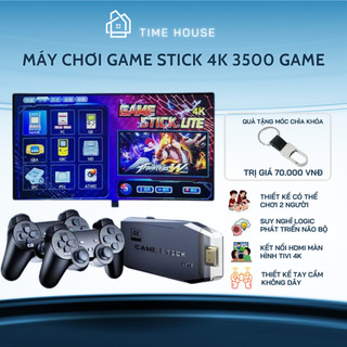 Máy chơi game 2 tay, máy chơi game 4 nút tích hợp 3500 trò chơi, dùng cổng HDMI chơi trên Tivi độ phân giải 4K