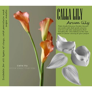 Calla Lily - Khuôn vân nhựa dẻo hoa đất lấy vân 2 mặt