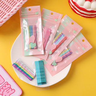 Set 10 Kẹp Tóc Tăm Kim Loại Nhiều Màu Sắc Trẻ Trung Cho Bạn Gái Teen Phong Cách Hàn Quốc