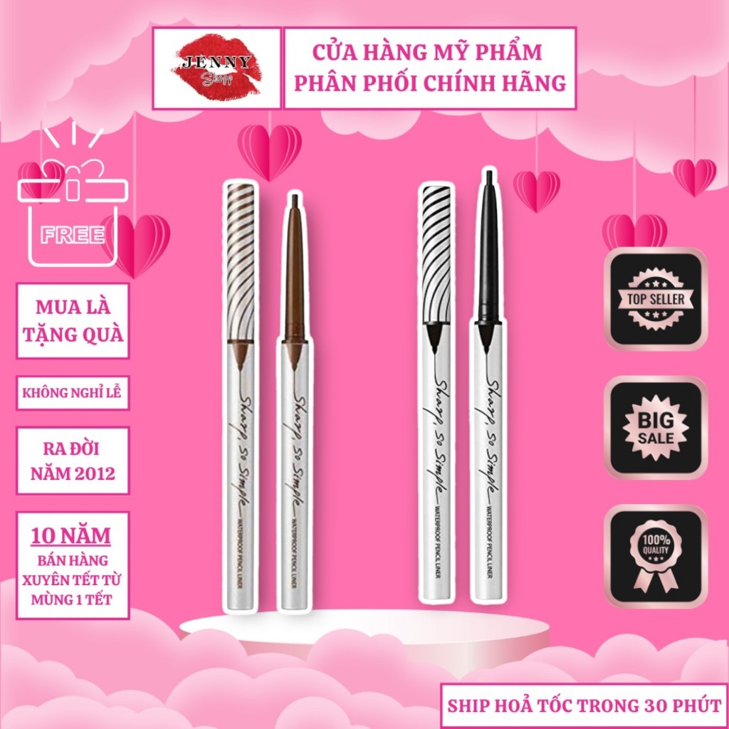 Chì Kẻ Mắt Clio Sharp So Simple Waterproof Pencil Liner