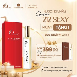 Nước hoa nam chính hãng Charme 212 Sexy chai Test mini phong cách lịch lãm cuốn hút lưu hương lâu
