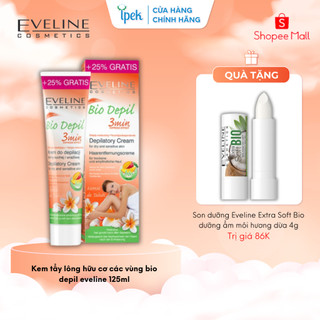[Tặng son dưỡng Eveline] Kem tẩy lông hữu cơ các vùng bio depil eveline 125ml
