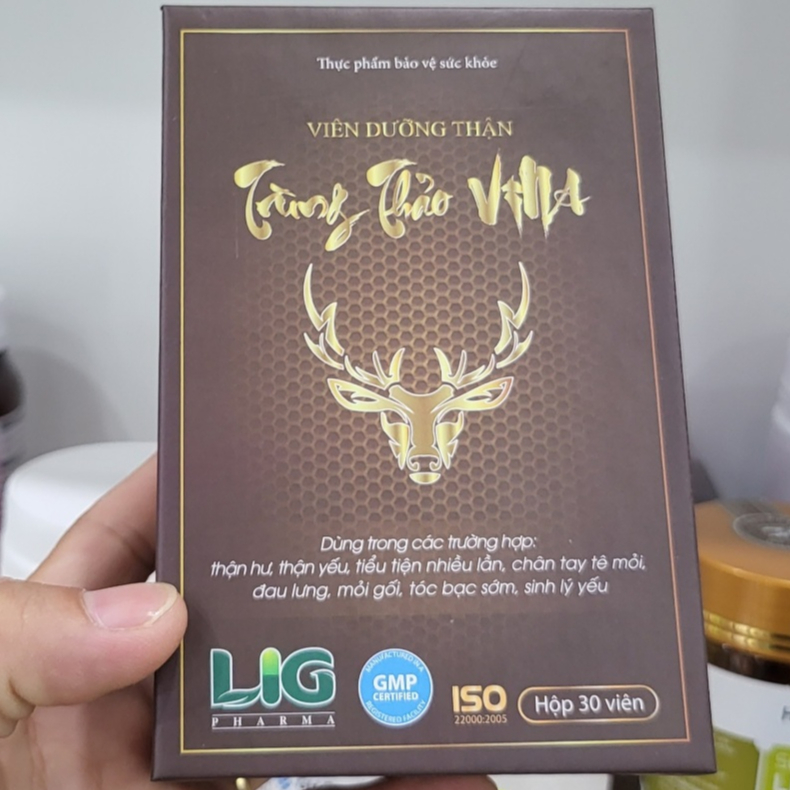 Viên uống dưỡng thận Trùng Thảo Vina tăng cường chức năng thận giảm tiểu đêm, ngừa đau mỏi thắt lưng